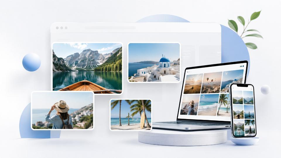 Albums Photo-Pick présentés sur ordinateur et sur mobile