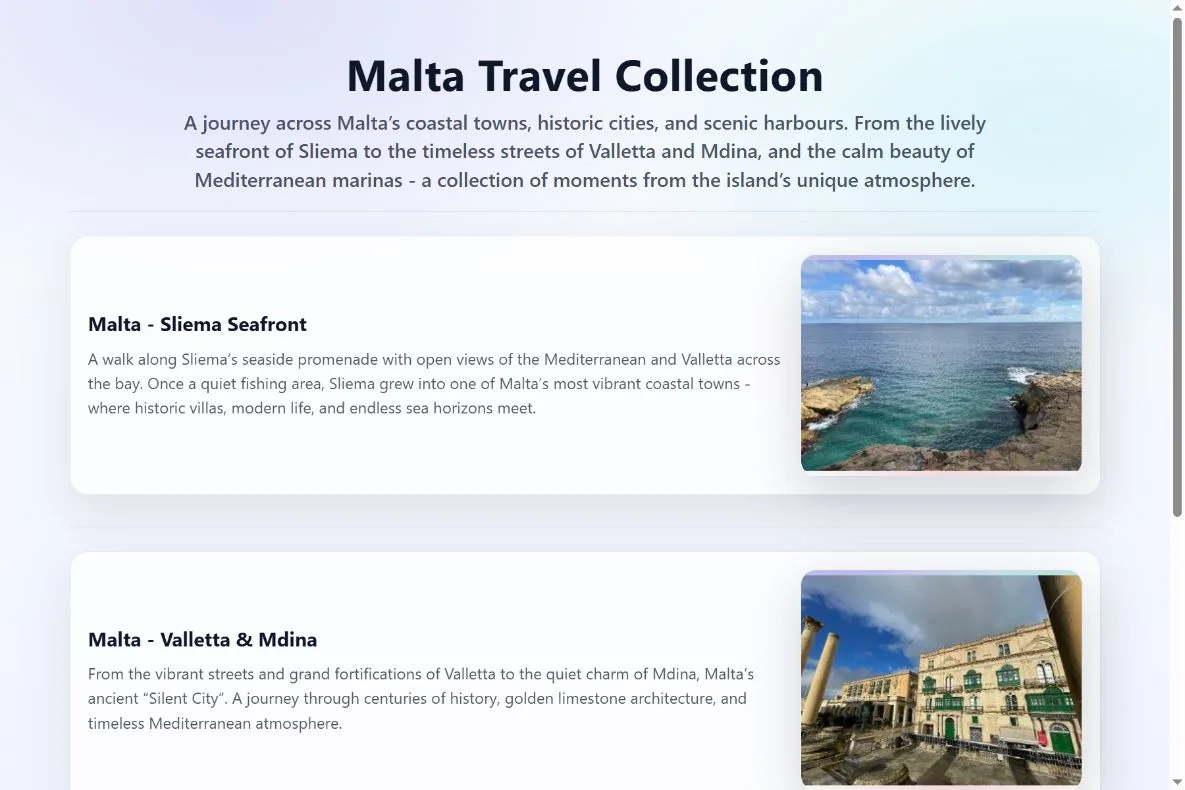 Malta collection with three photo albums