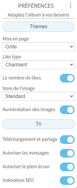 Préférences d'albums